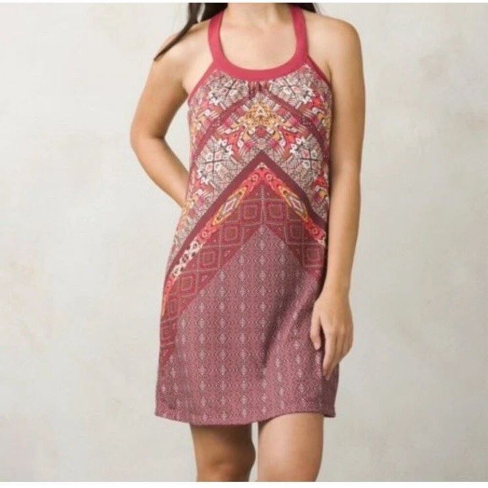 PrAna Sz S Active Dress Maroon Boho Built in Bra Tank 💖VERY GOOD💖